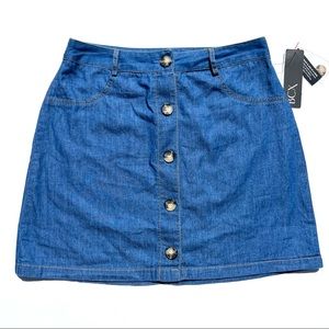 NWT Blue Denim Chambray Mini Skirt Juniors Size 3